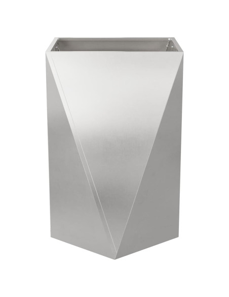 Fioriera Argento 50 x 50 x 75 cm Acciaio inossidabile