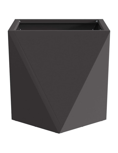 Fioriera Nero 30 x 30 x 30 cm Acciaio