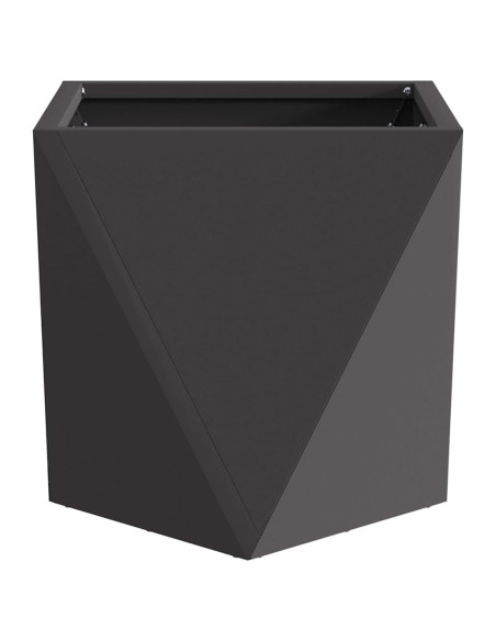 Fioriera Nero 30 x 30 x 30 cm Acciaio