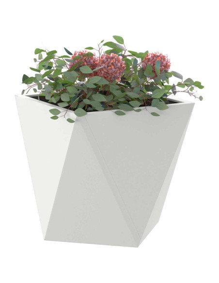 Fioriera Bianco 30 x 30 x 30 cm Acciaio