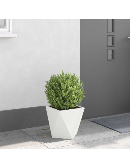 Fioriera Bianco 30 x 30 x 30 cm Acciaio
