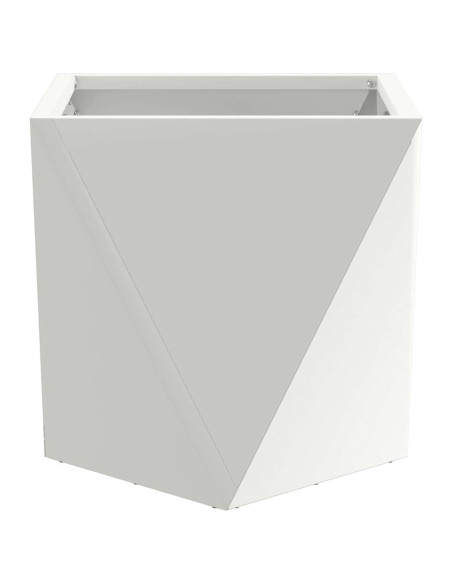 Fioriera Bianco 30 x 30 x 30 cm Acciaio