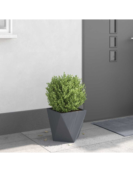 Fioriera Antracite 30 x 30 x 30 cm Acciaio