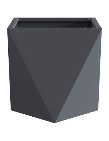 Fioriera Antracite 30 x 30 x 30 cm Acciaio
