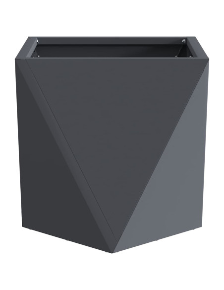 Fioriera Antracite 30 x 30 x 30 cm Acciaio