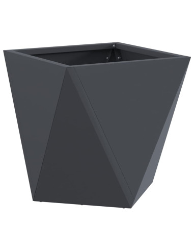 Fioriera 2 pcs Antracite 30 x 30 x 30 cm Acciaio