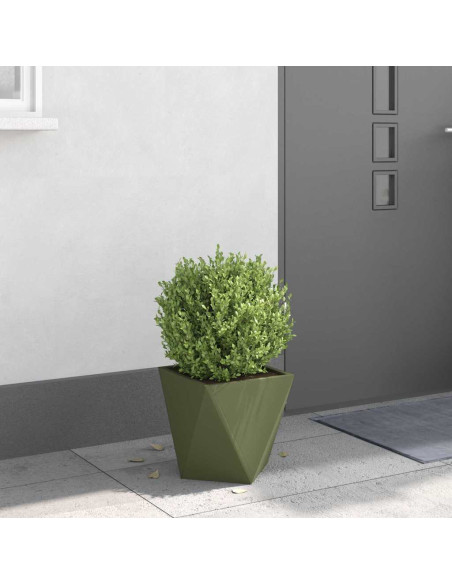 Fioriera Verde oliva 30 x 30 x 30 cm Acciaio