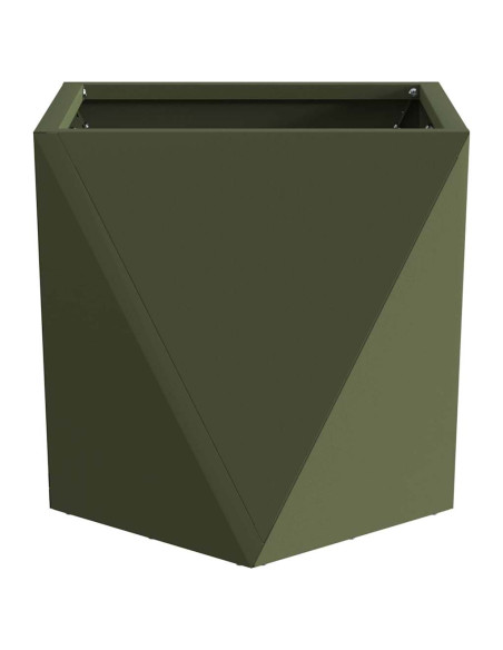 Fioriera Verde oliva 30 x 30 x 30 cm Acciaio