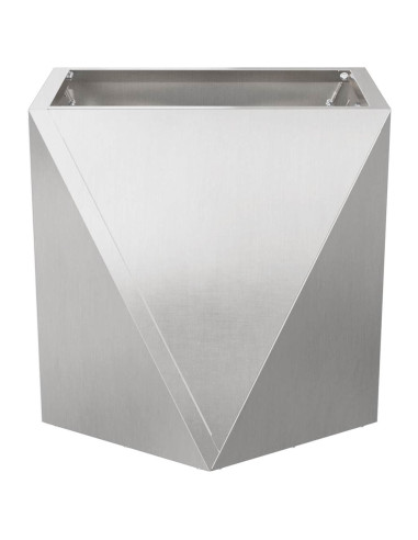 Fioriera Argento 30 x 30 x 30 cm Acciaio inossidabile