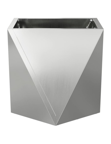 Fioriera Argento 30 x 30 x 30 cm Acciaio zincato