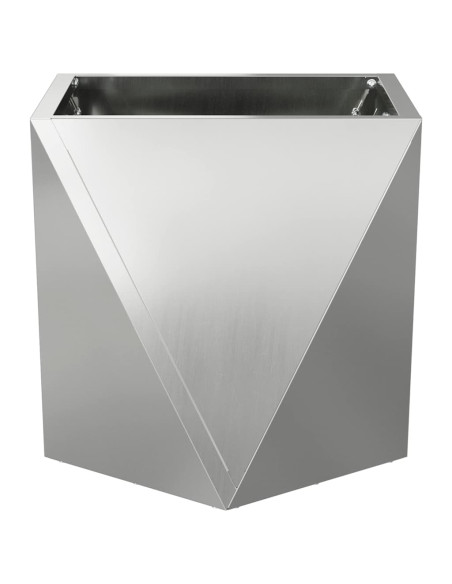 Fioriera Argento 30 x 30 x 30 cm Acciaio zincato