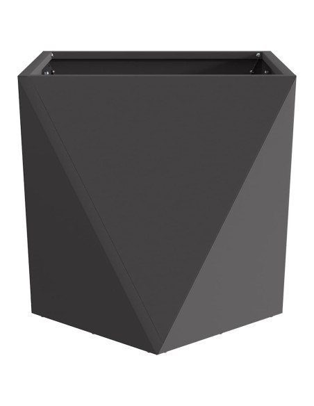 Fioriera Nero 40 x 40 x 40 cm Acciaio