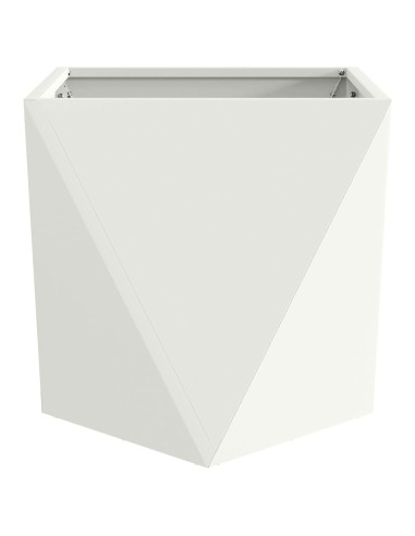 Fioriera Bianco 40 x 40 x 40 cm Acciaio