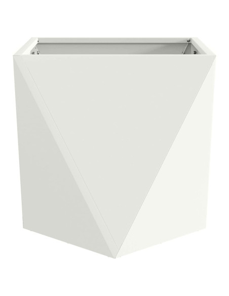 Fioriera Bianco 40 x 40 x 40 cm Acciaio