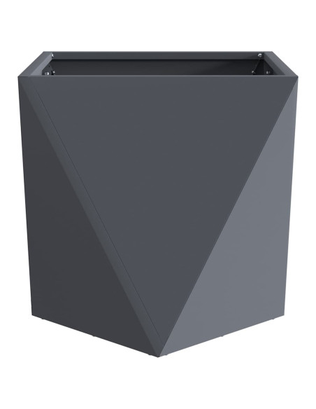 Fioriera Antracite 40 x 40 x 40 cm Acciaio