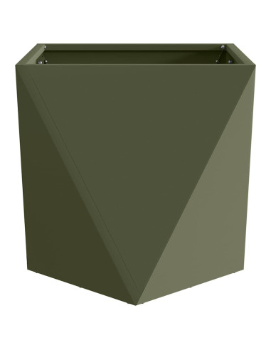 Fioriera Verde oliva 40 x 40 x 40 cm Acciaio