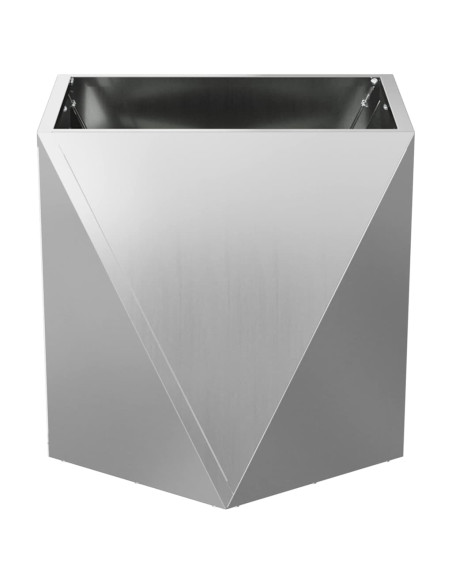 Fioriera Argento 40 x 40 x 40 cm Acciaio zincato