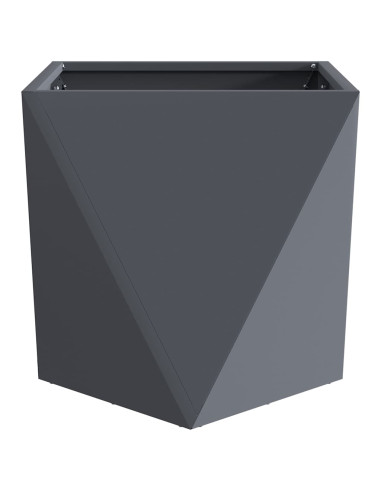 Fioriera Antracite 50 x 50 x 50 cm Acciaio