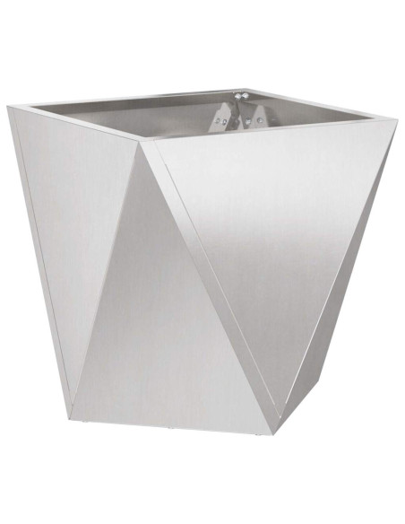 Fioriera Argento 50 x 50 x 50 cm Acciaio inossidabile