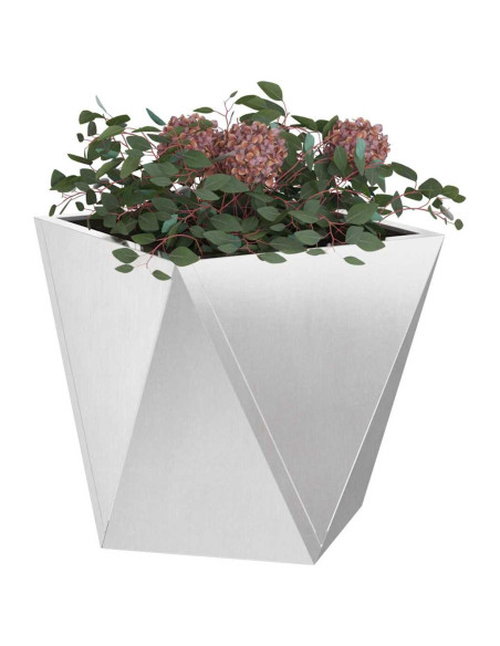 Fioriera Argento 50 x 50 x 50 cm Acciaio inossidabile