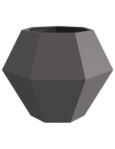 Fioriera Nero 100 x 100 x 80 cm Acciaio