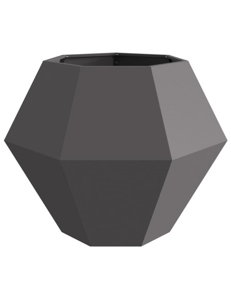 Fioriera Nero 100 x 100 x 80 cm Acciaio