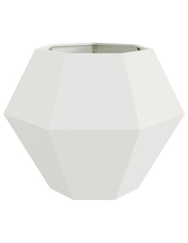 Fioriera Bianco 100 x 100 x 80 cm Acciaio