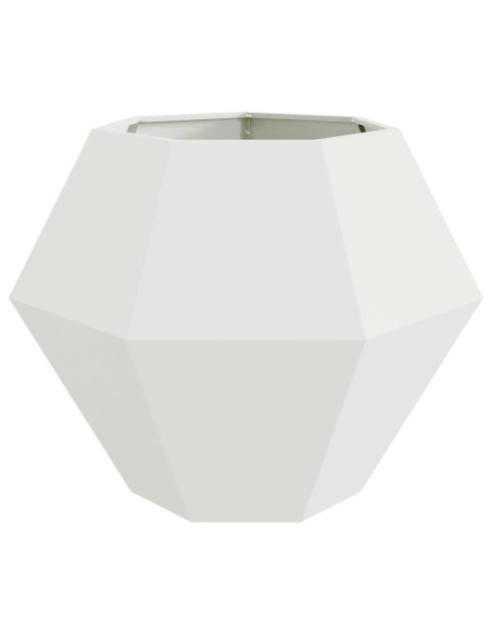 Fioriera Bianco 100 x 100 x 80 cm Acciaio