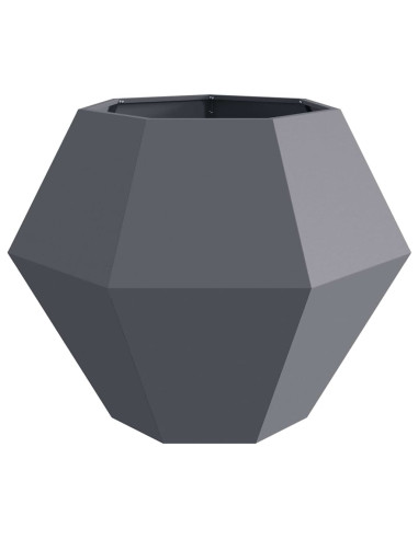Fioriera Antracite 100 x 100 x 80 cm Acciaio