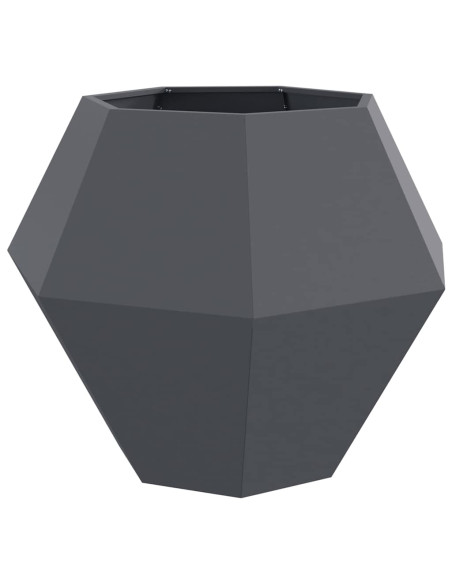 Fioriera 2 pcs Antracite 100 x 100 x 80 cm Acciaio