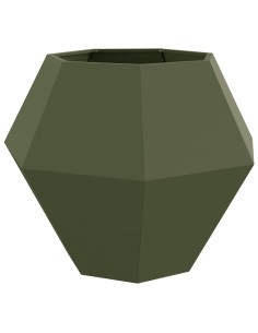 Fioriera Verde oliva 100 x 100 x 80 cm Acciaio 2