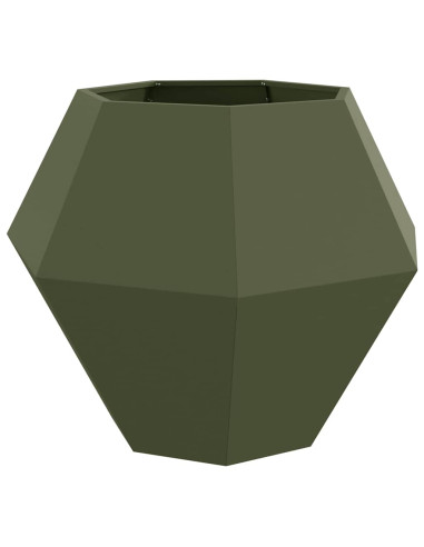 Fioriera Verde oliva 100 x 100 x 80 cm Acciaio