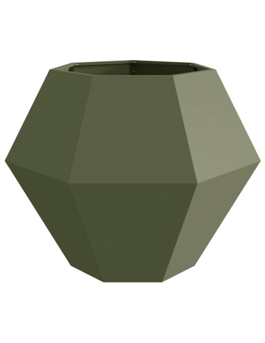 Fioriera Verde oliva 100 x 100 x 80 cm Acciaio