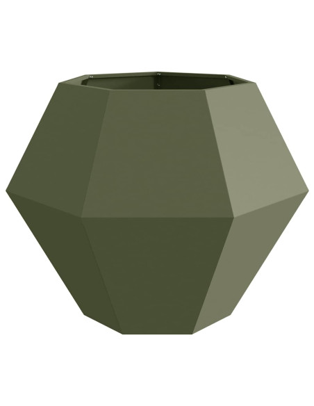 Fioriera Verde oliva 100 x 100 x 80 cm Acciaio
