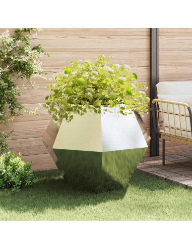 Fioriera 2 pcs Argento 100 x 100 x 80 cm Acciaio inossidabile