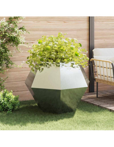 Fioriera 2 pcs Argento 100 x 100 x 80 cm Acciaio zincato