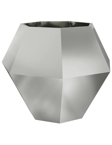 Fioriera 2 pcs Argento 100 x 100 x 80 cm Acciaio zincato