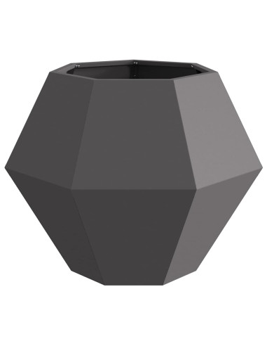 Fioriera Nero 75 x 75 x 60 cm Acciaio