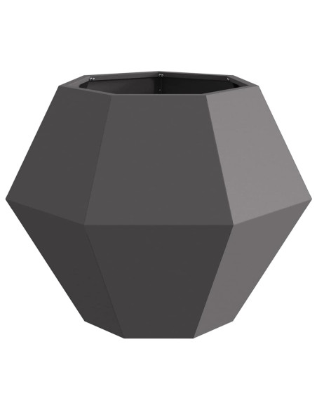 Fioriera Nero 75 x 75 x 60 cm Acciaio