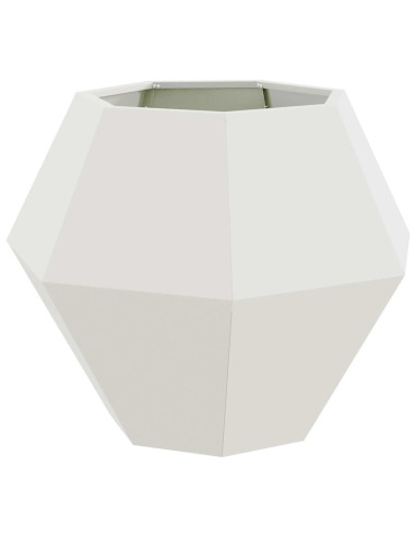 Fioriera Bianco 75 x 75 x 60 cm Acciaio