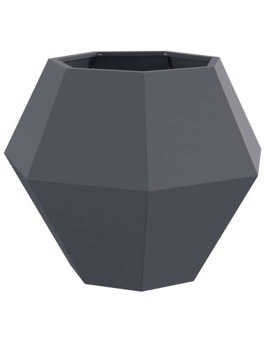 Fioriera Antracite 75 x 75 x 60 cm Acciaio