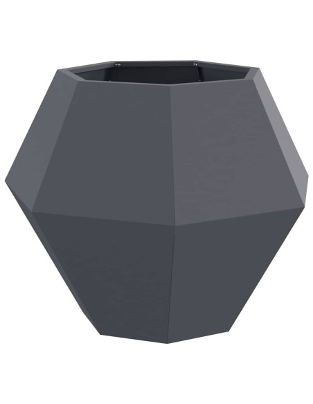 Fioriera Antracite 75 x 75 x 60 cm Acciaio