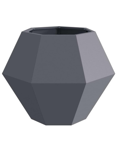 Fioriera Antracite 75 x 75 x 60 cm Acciaio