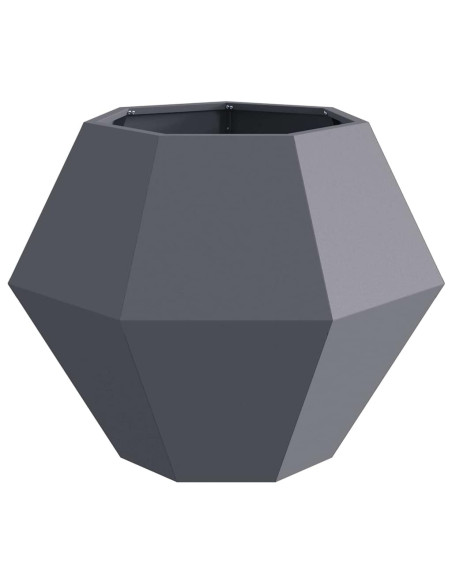 Fioriera Antracite 75 x 75 x 60 cm Acciaio