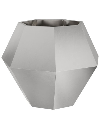 Fioriera 2 pcs Argento 75 x 75 x 60 cm Acciaio inossidabile