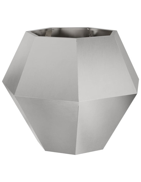 Fioriera 2 pcs Argento 75 x 75 x 60 cm Acciaio inossidabile