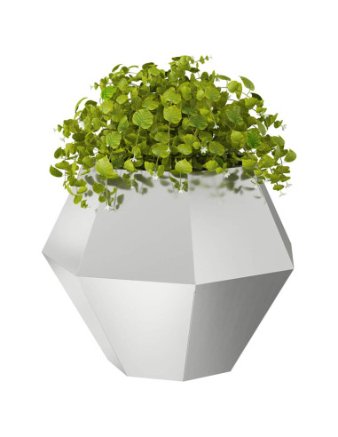 Fioriera 2 pcs Argento 75 x 75 x 60 cm Acciaio zincato