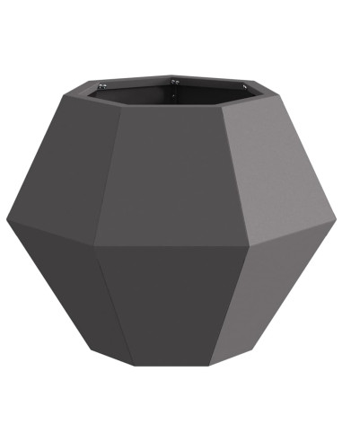 Fioriera Nero 50 x 50 x 40 cm Acciaio