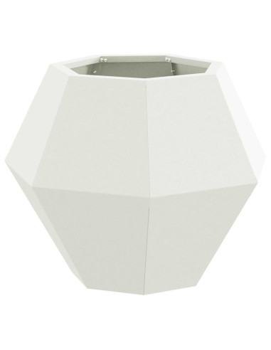 Fioriera Bianco 50 x 50 x 40 cm Acciaio