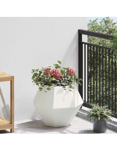 Fioriera Bianco 50 x 50 x 40 cm Acciaio